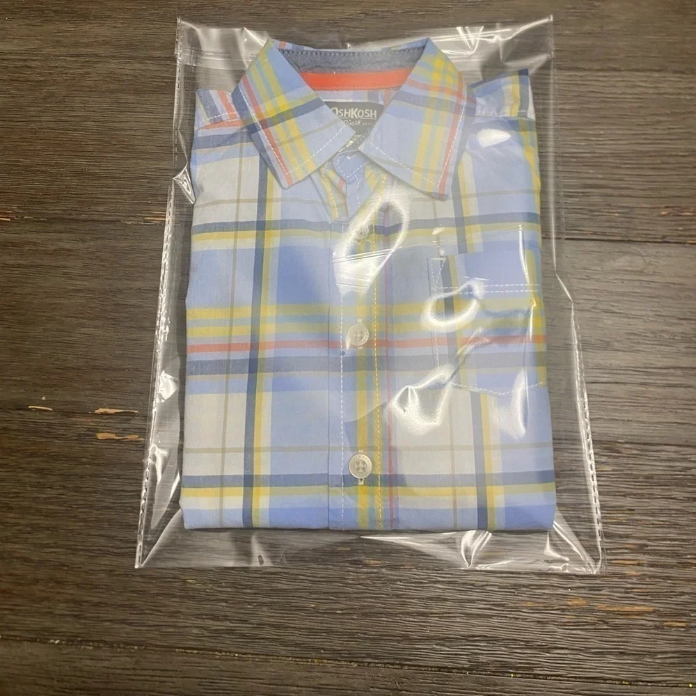 Oshkosh button up plaid stripe dress shirt long sleeve 3T